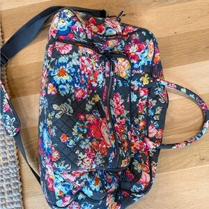 Vera Bradley Floral Quilted Women's Travel Tote Bag - Navy Multicolor